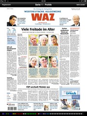 WAZ-Zeitungskiosk (App für das Apple iPad)