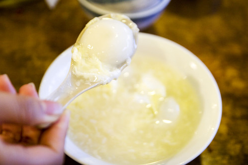 sweet egg soup with glutinous rice balls