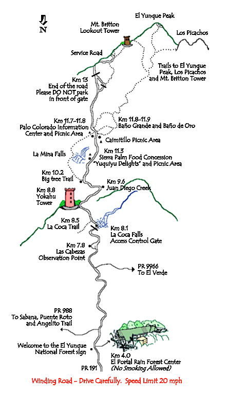 El Yunque Map