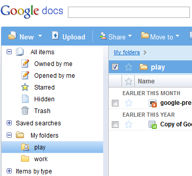 Google Docs Folder Sharing