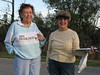 Barb and Marilyn pose for our first plein air outing