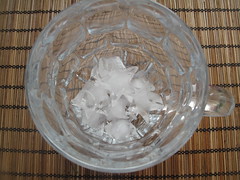 Ice in a beer mug