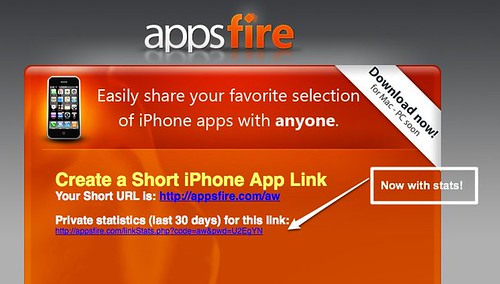 Appsfire Link creator, now with stats! by you.