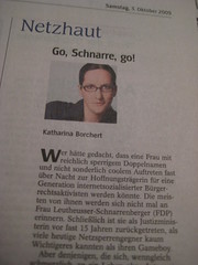 WAZ Wochendende "Netzhaut": Go, Schnarre, go! (von Katharina Borchert)