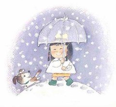 Winter Girl Waiting For The Year Of The Ox
