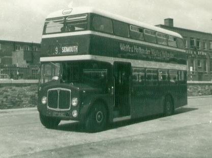 Devon General  513  CTT513C  Exeter Bus Station  July-1965