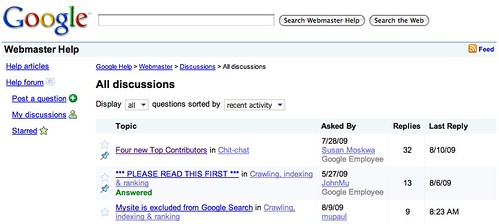 New: Google Help Forum Redesign