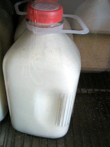 Longacre's Glass Milk Bottle