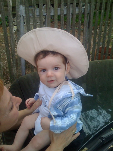 Finn with his sun hat