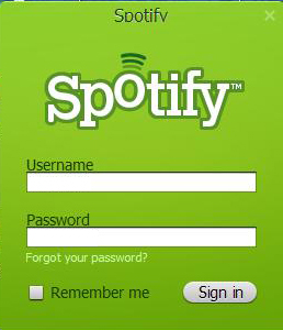 Spotify - login