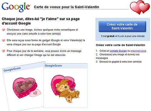 Google Carte de la Saint Valentin