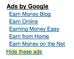 "Hide These Ads" Google AdSense