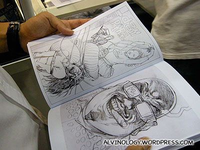 Comic artist, Brian Bollands autographed sketchbook on sale