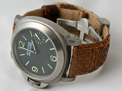 Marina Militare on Python leather strap