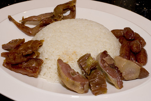 dry meats on rice