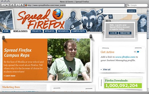 Spread Firefox - over 1 billion Firefox downloads