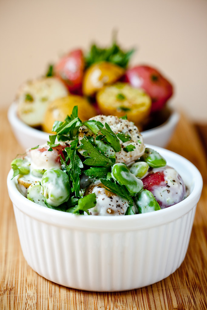 Potato Salad with Fava Beans