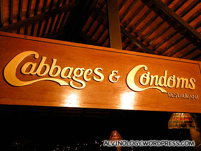 Cabbages and Condoms restaurant - just next door to Lavana House