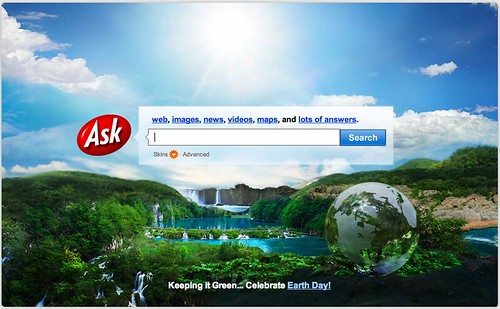 Ask.com Earth Day Logo