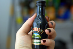 the tiniest bailey's bottle EVER!!