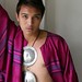 Michael Atienza models handwoven Mindanao silk robe