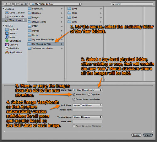 Step 05 -- Specify options for the Import Folders as Projects dialog