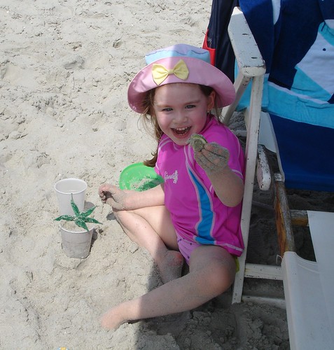 Clara at beach
