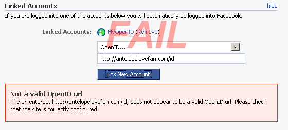 Not a valid OpenID url