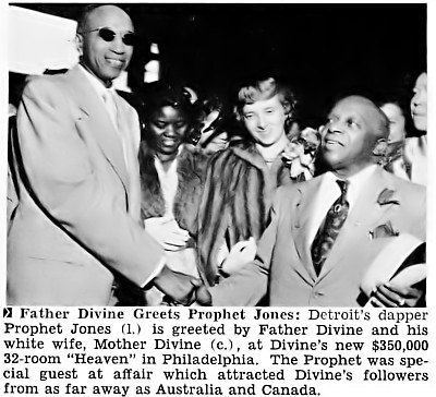 Father Divine Greets Prophet Jones - Jet Magazine, September 24, 1953