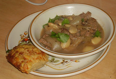 Greek Lamb, Onion and Butter Bean Stew - Served (flickr)