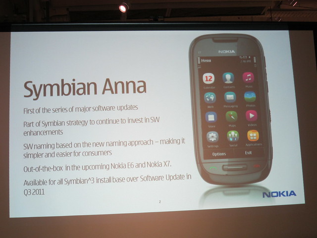 It will be the first phone in the market to run the updated Symbian Anna.