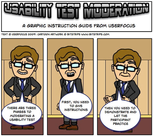 Cómic: moderar un test de usuarios
