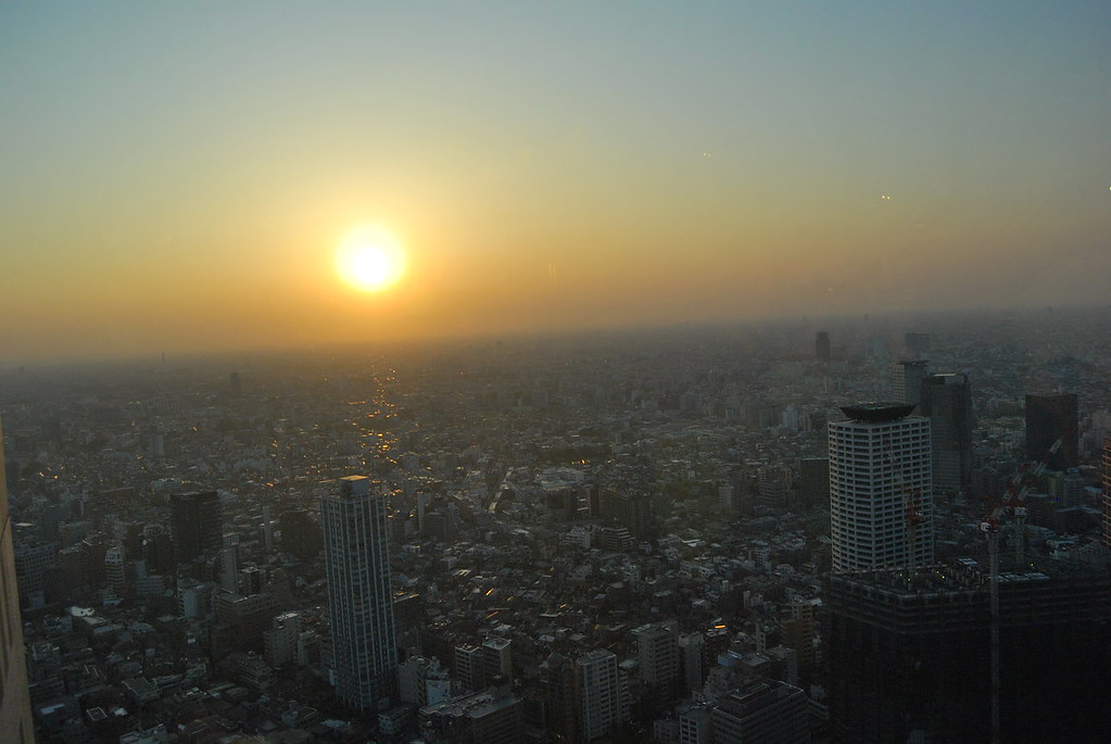 Puesta de sol en Shinjuku