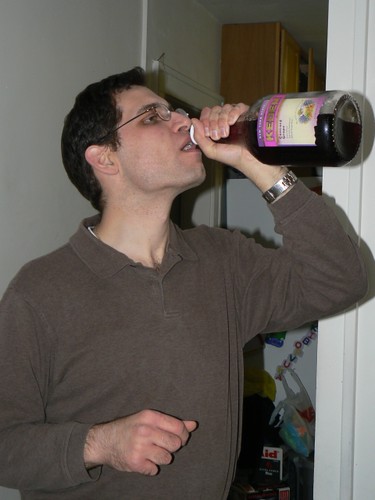 Chugging the Kedem wine