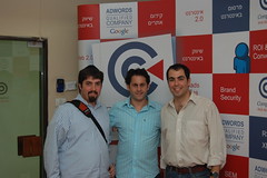 Barry Schwartz, Ophir Cohen & Olivier Amar at SEM Meetup Tel Aviv, Israel