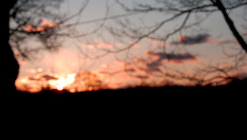 sundown, blurred