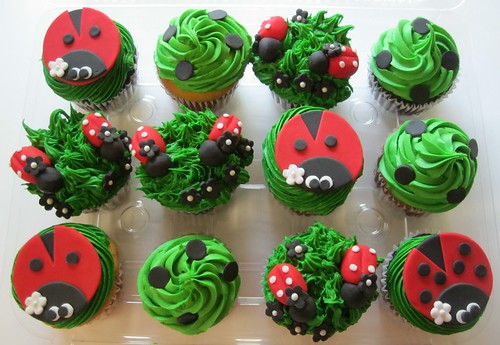 pink ladybug cupcake toppers