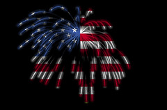 Happy 4th of July! The American Flag in Fireworks