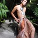 Michael Atienza models handwoven Iban silk pua kumbu textile