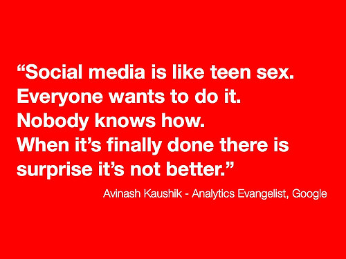 Social Media is like ... teen sex.
