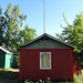 red little house, big tv-antenna