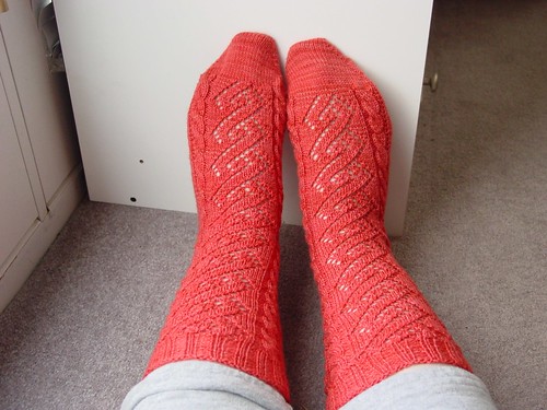 Cable Lace Socks