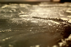 floured surface - up-close