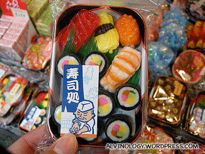 Sushi-shaped candies