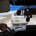our broken car being pulled between Tajik and Kirgiz border