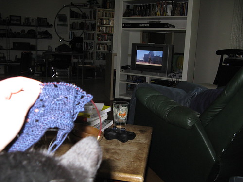 More knitting while watching A Fistful of Dollars