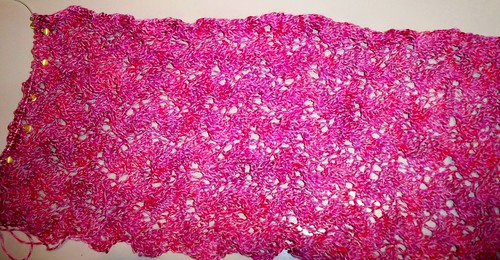 Boing! Lace Scarf - Tofutsies sock yarn