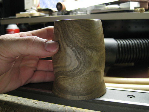 tung oil applied to turned Eucalyptus cup