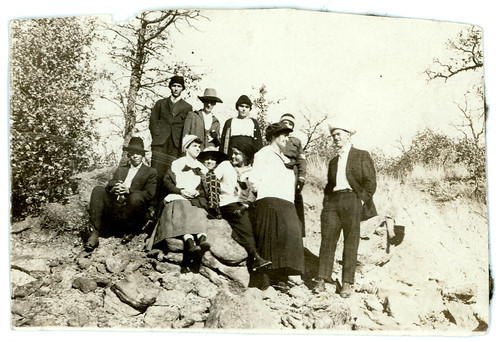 group on a hill