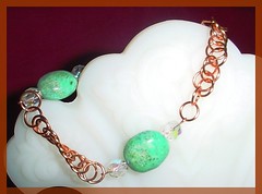 Turquoise and maille bracelet